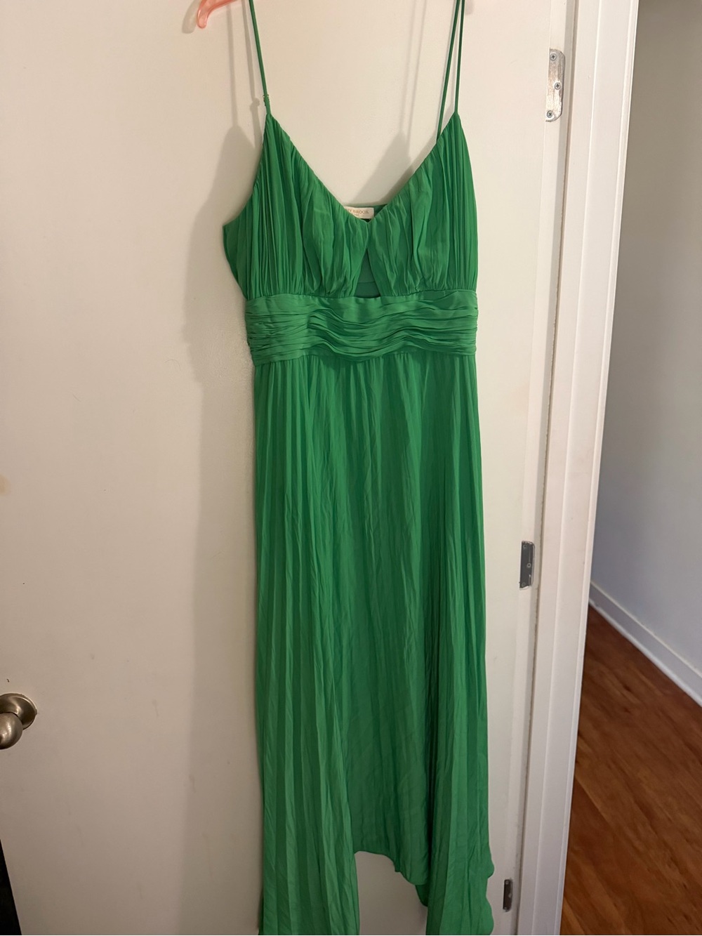 Ramy Brook Emerald Green Spaghetti-Strap Maxi Dress